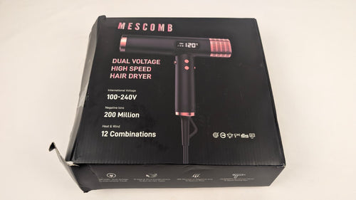 Mescomb Dual Voltage Travel Hair Dryer