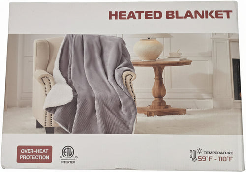 Heated Sherpa Throw Blanket