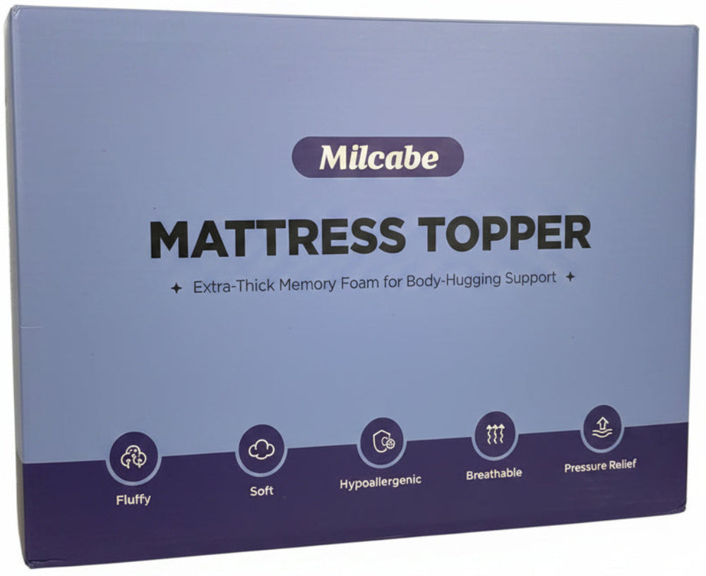 MilCabe Memory Foam Mattress Topper