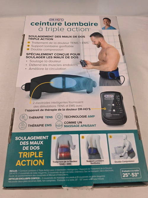DR-HO'S Triple Action Back Belt — 4-in-1 TENS + EMS Therapy