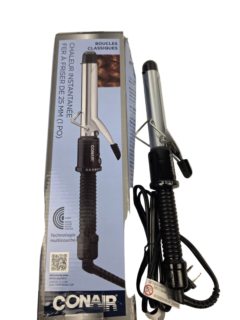 Fer à friser 2,5 cm Conair – Boucles classiques