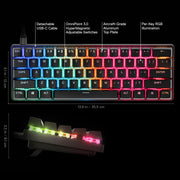 SteelSeries Apex Pro Mini Gen 3 Gaming Keyboard — OmniPoint 3.0 HyperMagnetic, RGB, PBT Keycaps, USB-C 3