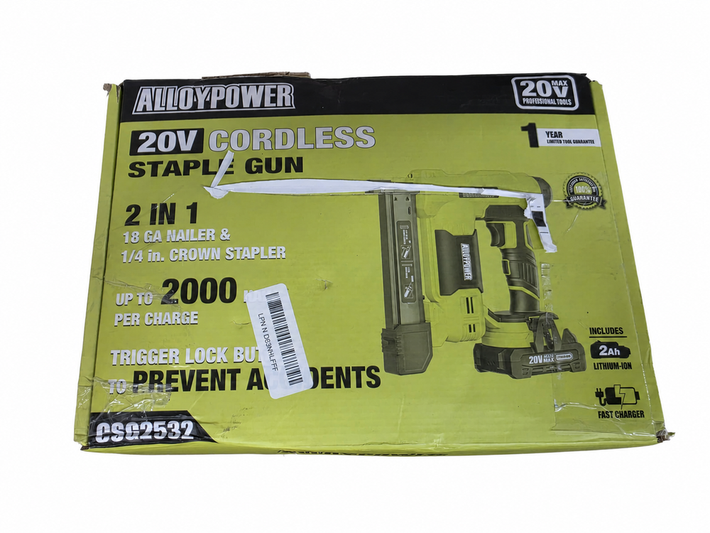 ALLOYPOWER 20V Cordless Brad Nailer & Stapler Kit