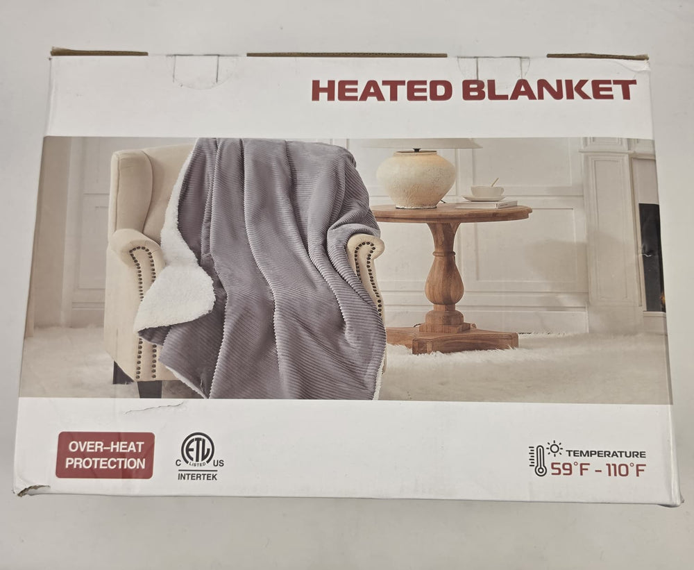 Heated Sherpa Throw Blanket