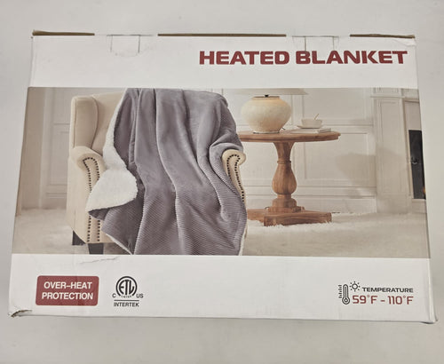Heated Sherpa Throw Blanket