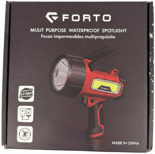 Forto Multi-Purpose Waterproof Rechargeable Spotlight