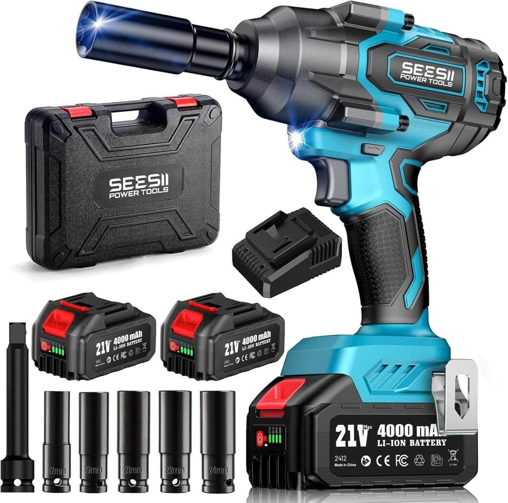 Seesii Cordless Impact Wrench Kit